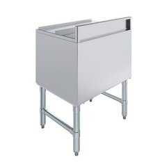 19 in. x 24 in. Stainless Steel Ice Bin With 7-circuit Cast Aluminum Cold Plate
