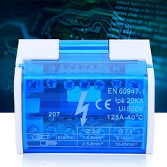 Terminal Block Distribution Box On DIN Rail Compact Universal Connector For