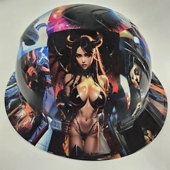 full brim hard hat custom hydro dipped IN WICKED WOMEN / NAUGHTY BOY EXTREME NEW