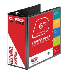 Extra Large 6 Inch Capacity Storage Binder Heavy Duty Locking Angle D Rings