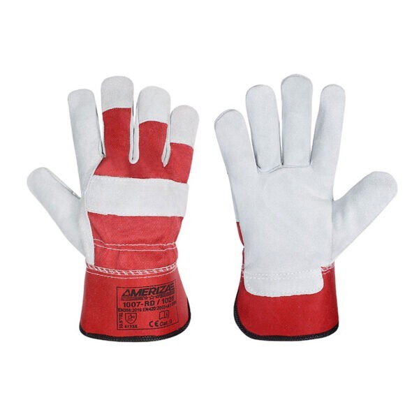 Red Leather Rigger Glove, Single Palm