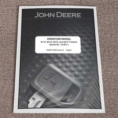 John Deere 8110, 8210, 8310, 8410 Tractor Owners Operators Manual – OMAR178323