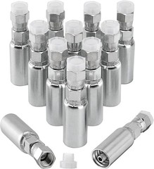 12PCS 1/4″ Hydraulic Hose Fittings 1/4″x1/4″ JIC 37° Female w/ Protection Cover