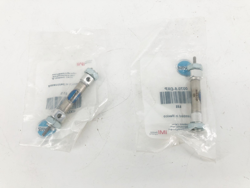 Lot of 2 New Bimba 0070.5-DXP Cylinders Double Acting 1/2″ Stroke 5/16″ Bore
