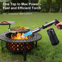 Powerful Propane Torch Gun with One-Tap Max Power & Safety Lock, Adjustable F…