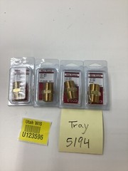 QTY 4 LASCO 17-8649 1/2-Inch Male Pipe Thread Brass Hex Nipple