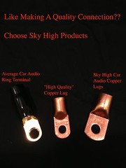 10 4 Gauge TINNED Copper Ring Terminals 1/4″ GREEN/BK Heat Shrink Tubing LUG