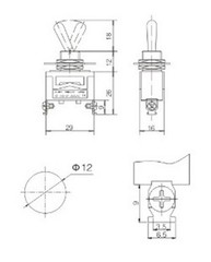 HEAVY DUTY SPST (ON)-OFF MOMENTARY TOGGLE SWITCH – SCREW TERMINALS (11BF)
