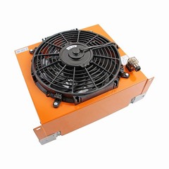 New AH1012T-CA DC12V Industrial Hydraulic Oil Cooler 100L/min Flow Fan Radiator