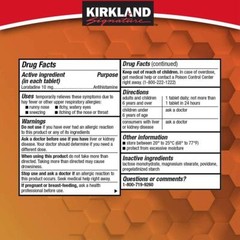 Kirkland Signature, Non Drowsy JhKeP Allerclear 365 Count (Pack of 2) pbFLO