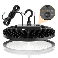 150W LED UFO High Bay Lights 3000K/4000K/5000K Adjustable Commercial Shop Lights