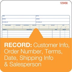 50-Sets Order per Book DC8100 1 pack White 2-Part Carbonless White/Canary