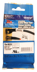 Brother P Touch TZE FX231 Flexible Cable Wire Tape 1/2″ 0.47in x 26.2ft