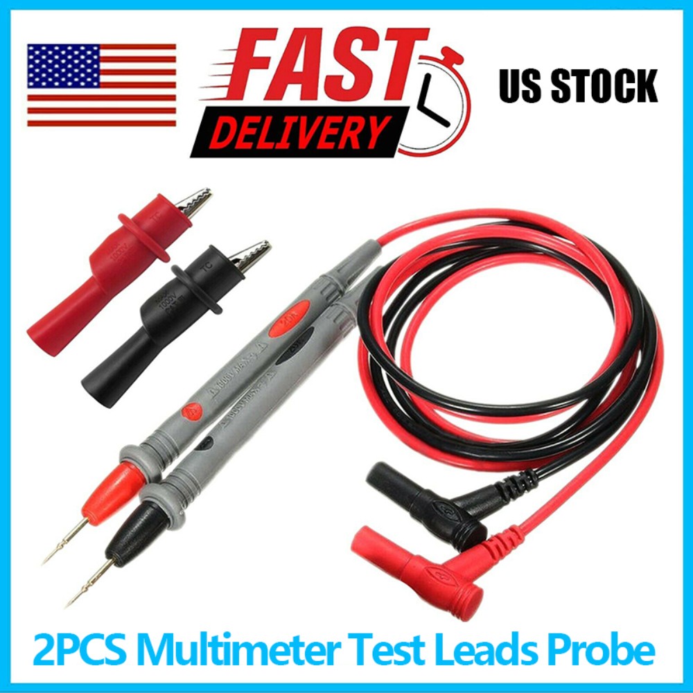 2pcs/set 1000V Digital Multimeter Test Leads Probe Kit 20A Wire Cable Set