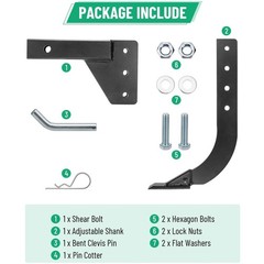 Racewill Hitch Lawn Mounted Ripper Garden Plow for ATV/UTV Tractor W/2″ Receiver