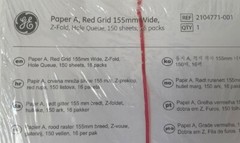300 Pk, GE ECG EKG Thermal Paper Z-Fold For GE MAC 2000, MAC VU360 2104771-001
