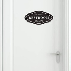 FXRN Restroom Sign,restroom signs for 4×8 inches, Black/White