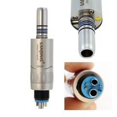 LANJING Dental Mini Air Motor Low Speed Handpiece 4 Holes LED 6 Pin ISO E Type