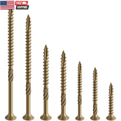 #10 * 3″ Deck Screws, (137Pcs) 2 Lbs.Exterior Wood Screws, Rust Resistant Epoxy