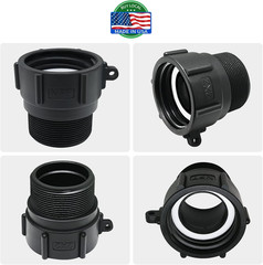 275 330 Gallon IBC Tote Adapter 2″ Female Buttress Coarse Thread X 2″ Male NPT P