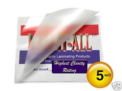 LAM-IT-ALL School ID Cards Hot Laminating Pouches 5 Mil 2-1/2 x 3-5/8 (25/pack)