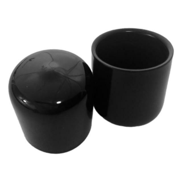 Round Dust Cap Cover (3/4″) Black Vinyl For Tube Pipe Wood Plastic Soft Flexible