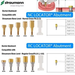 Hiossen/Nobel/Straumann Dental Implant Posts Healing & Locator Abutments Caps