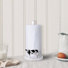 Cow Paper Towel Holder Wooden Farmhouse Paper Towel Holder Countertop Cow Kit…