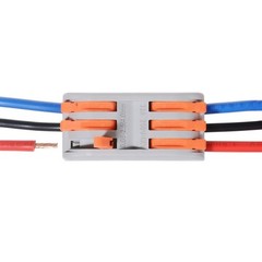 Spring Lever Terminal Block Electric Cable Wire Connectors Adapter 3 Way 10 Pack