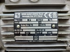MGM BA80B4 Brake Motor 230/400 277/480V 0.75 0.90 kW IP54 S1 1400 / 1680 Rpm