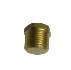 Brass Plug 3/8 NPT Male, Hex Head Solid Brass Made In USA