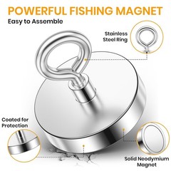 Ultimate Heavy Duty 500 lbs Neodymium Magnet – Perfect for Fishing Adventures