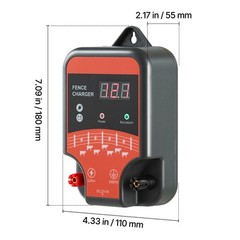Electric Fence Charger 10kV 3J AC DC Electric Fence Energizer 1.86 Miles Range