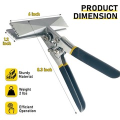 Sheet Metal Hand Seamer 6 Inch Straight Jaw Bender Tool NonSlip Handle