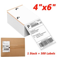 4″x6″ Direct Thermal Shipping Labels for Zebra&Rollo Printers Fanfold / Rolls US