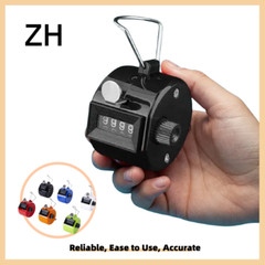 2 PCS 4 Digit Number Dual Clicker Golf Hand Tally Counter Metal Handy Convenient