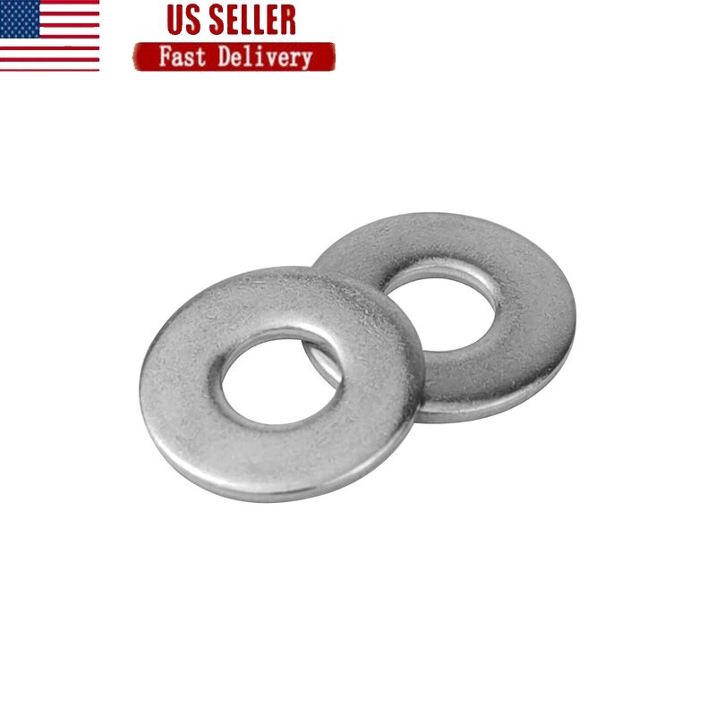 25 Pcs 1/4 Inch Stainless Steel Flat Washers Screws 304 Corrosion Resistant New