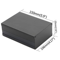 Aluminum Project Box Enclosure Case for DIY Audio Amplifier & Power Supply, 4.17