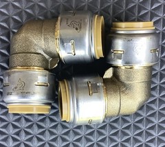New SharkBite 3/4″ x 3/4″ Push-To-Connect 90 Degree Elbow Brass Fittings 2-Pack