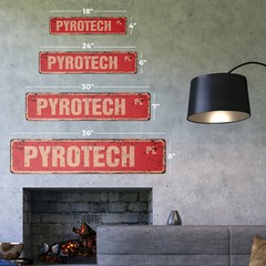 PYROTECH Vintage Street Sign pyrotechnics fireworks firework celebration