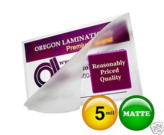 5 Mil MATTE File Card Hot Laminating Pouches 3-1/2 x 5-1/2 (100/pack) 3.5 x 5.5