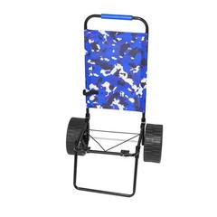 15.4×15.7in Foldable Beach Dolly, 10″ PE Solid Wheels, 69lb Steel Load Carrier