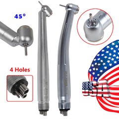 1-5* Dental Standard / 45° Angle Head High Speed Handpiece Air Turbine 4Holes