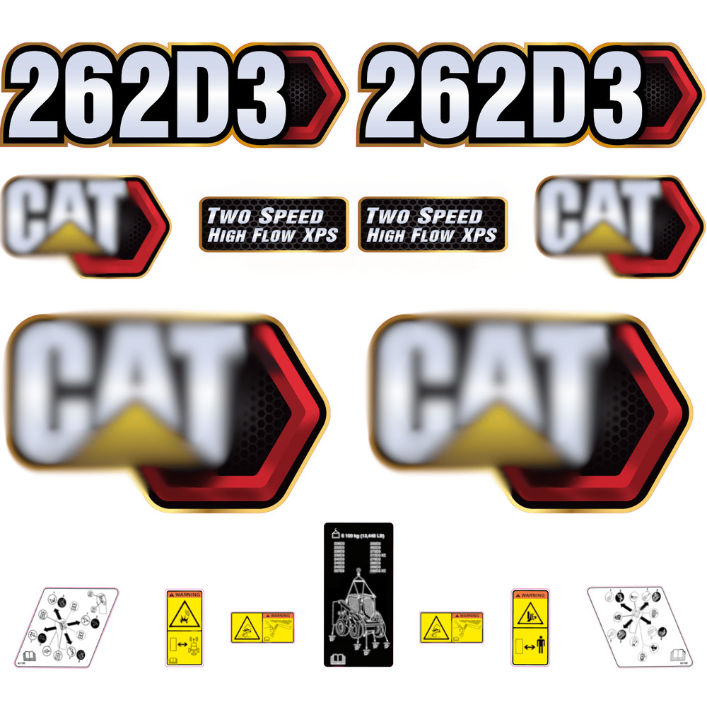 Compatible with 262D3 Decal Kit Skid Steer Stickers – Free Shipping – 3M Vinyl