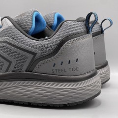 Men’s Work Shoes 8 Steel Toe Water Repellent Safety Sneakers Brazos