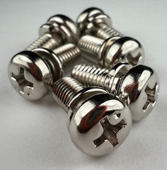 m5 x 0.8 JIS Pan Head Screws w/ Lock Washer – Bright Plated – Made in Japan