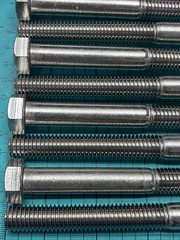 12- 1/2-13 X 5 1/2” Hex Head Cap Screw, 18-8 Stainless Steel, Partial Thread