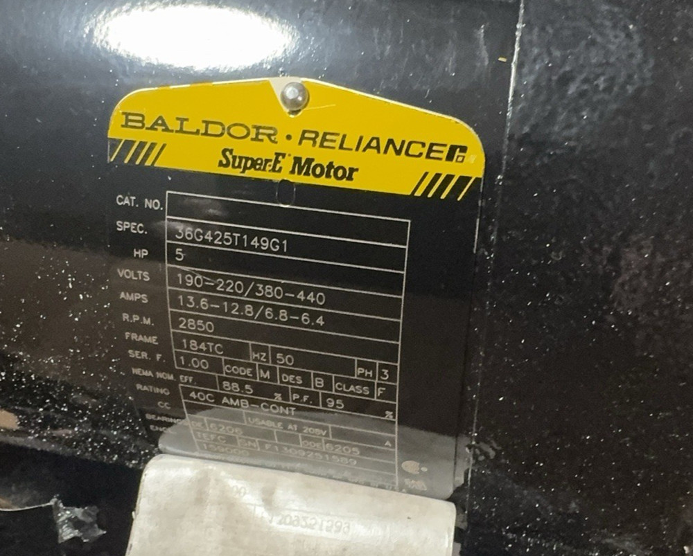 Baldor Reliance Super E 5HP Electric Motor 184TC 3PH TEFC 230 460V Industrial