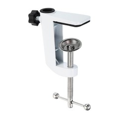 0.47″ Hole Dia Universal C-Clamp Table Lamp Mic Arm Mount Desk Clamp White