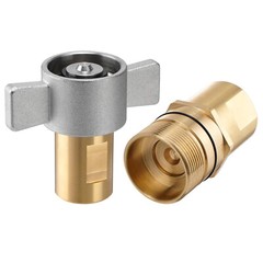 1 inch Wet-Line Wing Nut Hydraulic Quick Coupler / Coupling Set Brass NPT Screw